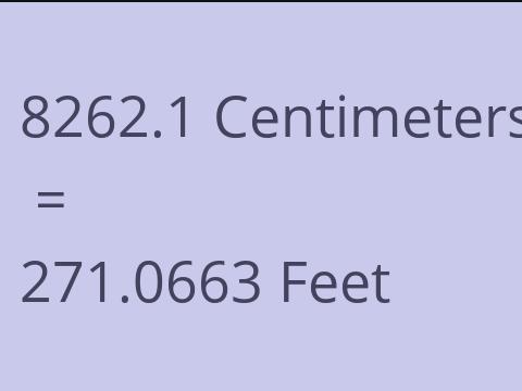8262.1 CM TO FEET