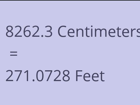 8262.3 CM TO FEET