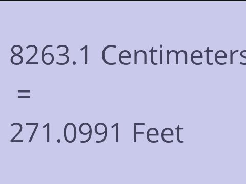 8263.1 CM TO FEET
