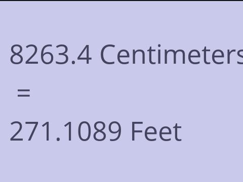 8263.4 CM TO FEET