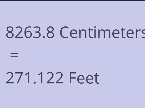 8263.8 CM TO FEET