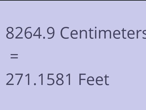 8264.9 CM TO FEET