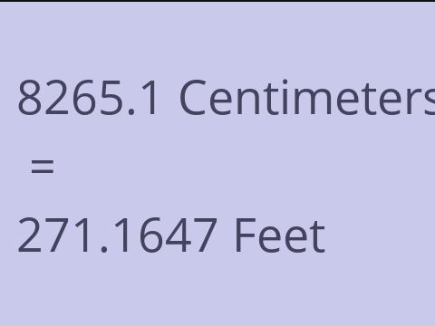 8265.1 CM TO FEET