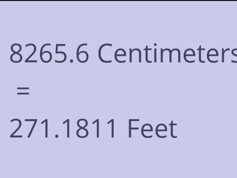 8265.6 CM TO FEET