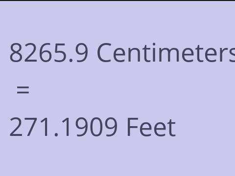 8265.9 CM TO FEET