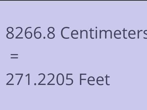 8266.8 CM TO FEET