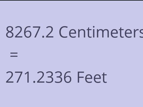 8267.2 CM TO FEET