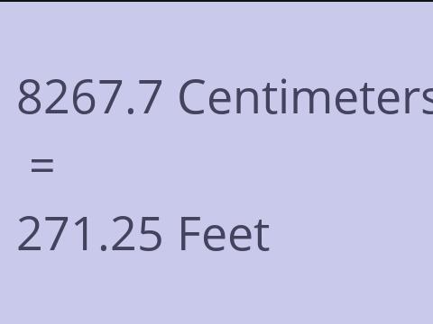 8267.7 CM TO FEET