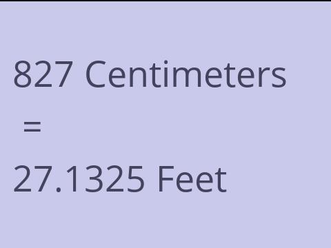 827 CM TO FEET