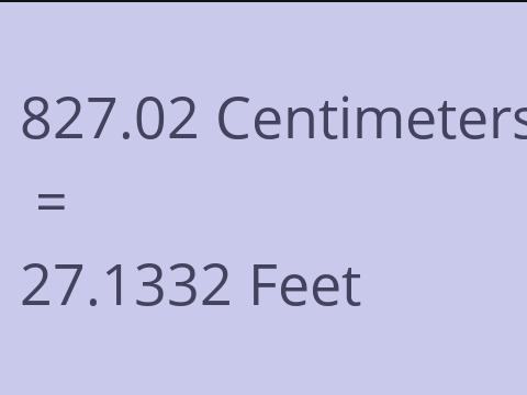 827.02 CM TO FEET