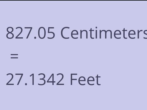 827.05 CM TO FEET