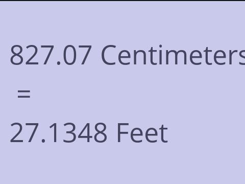 827.07 CM TO FEET