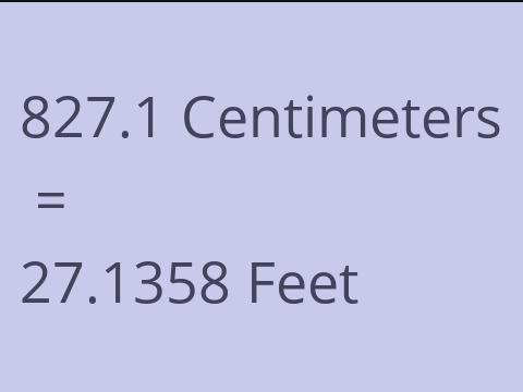 827.1 CM TO FEET