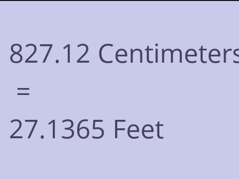 827.12 CM TO FEET