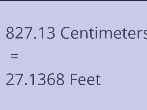 827.13 CM TO FEET