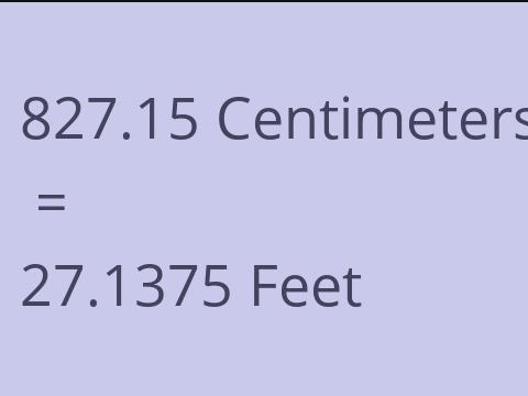 827.15 CM TO FEET