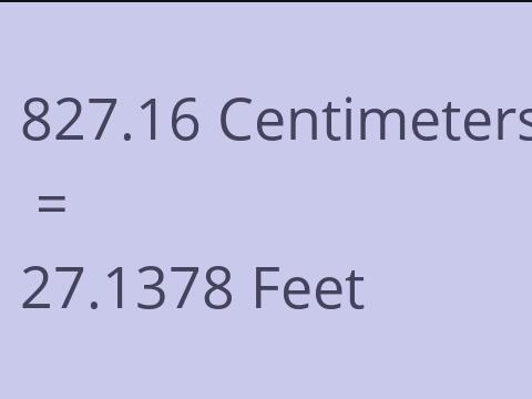 827.16 CM TO FEET