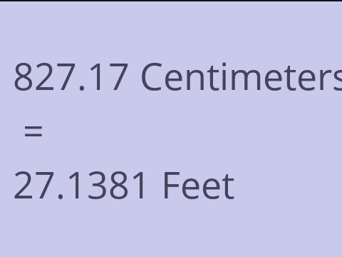 827.17 CM TO FEET