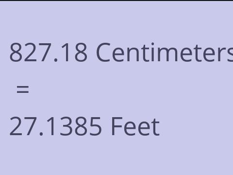 827.18 CM TO FEET