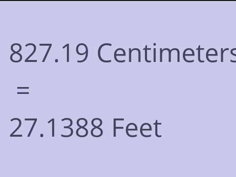 827.19 CM TO FEET