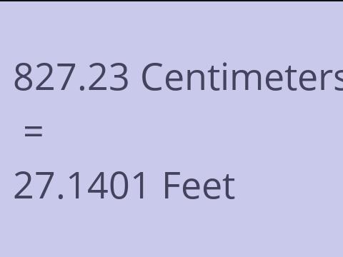 827.23 CM TO FEET