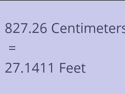 827.26 CM TO FEET