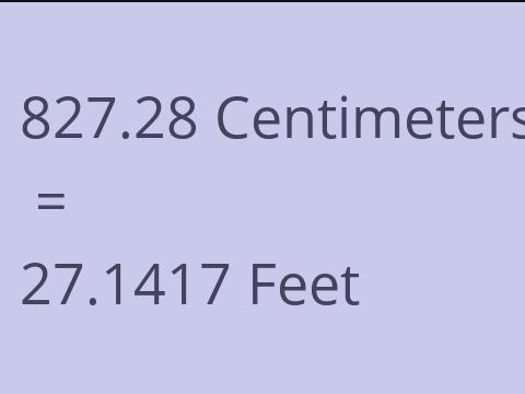 827.28 CM TO FEET