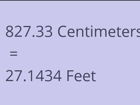 827.33 CM TO FEET