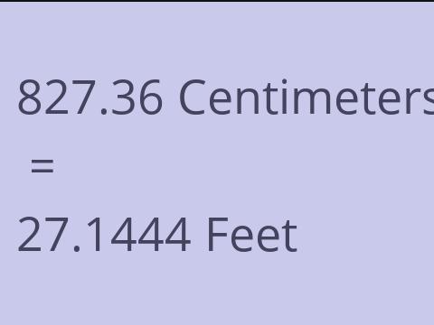 827.36 CM TO FEET