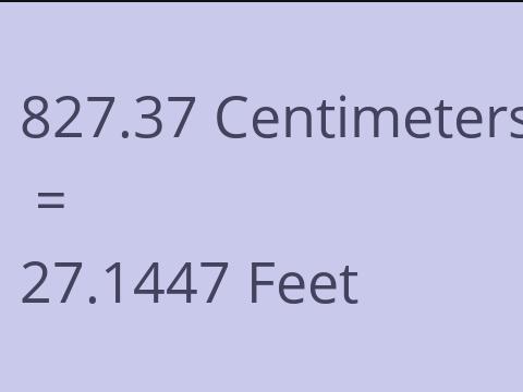 827.37 CM TO FEET