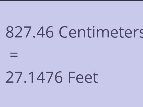 827.46 CM TO FEET