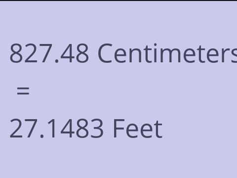 827.48 CM TO FEET