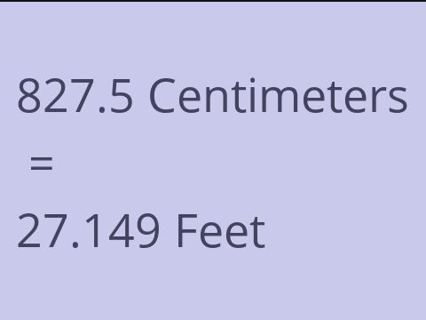 827.5 CM TO FEET