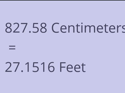 827.58 CM TO FEET