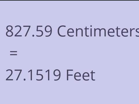 827.59 CM TO FEET