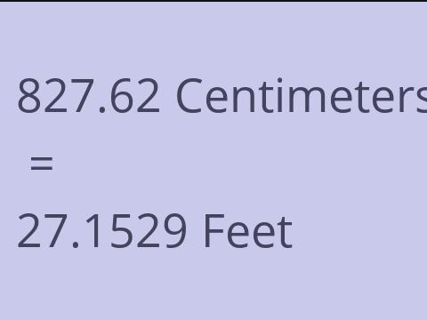 827.62 CM TO FEET