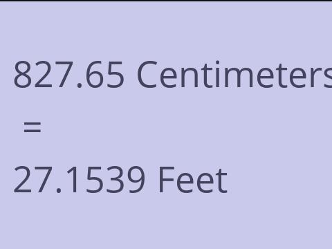 827.65 CM TO FEET