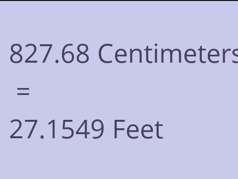 827.68 CM TO FEET