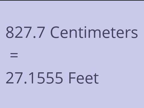 827.7 CM TO FEET