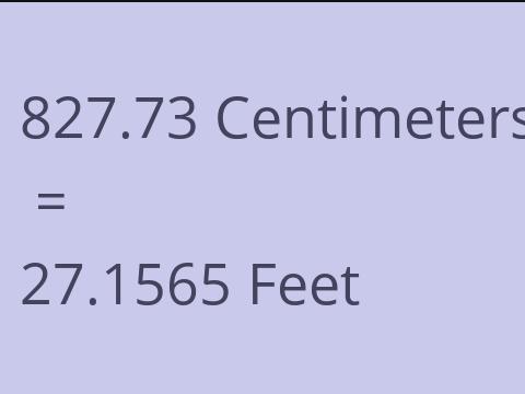 827.73 CM TO FEET