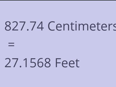 827.74 CM TO FEET