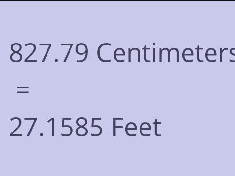 827.79 CM TO FEET