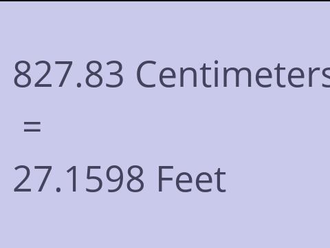 827.83 CM TO FEET