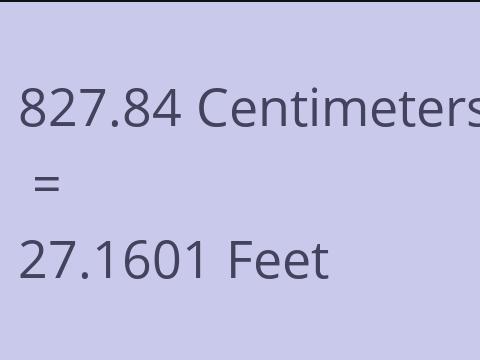 827.84 CM TO FEET