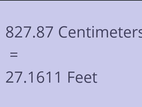 827.87 CM TO FEET