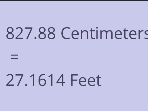 827.88 CM TO FEET