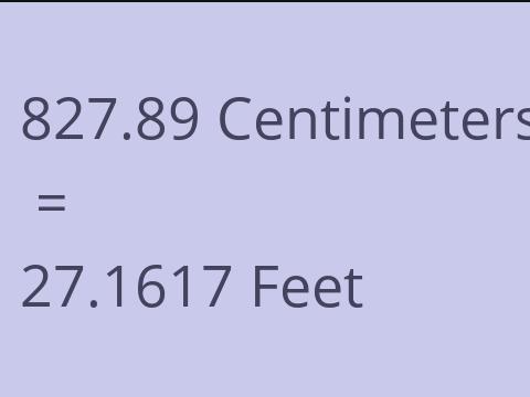 827.89 CM TO FEET