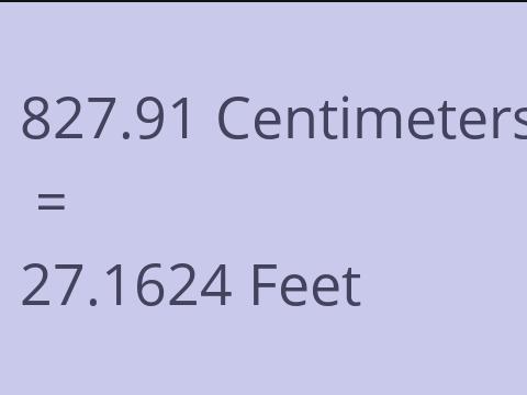 827.91 CM TO FEET