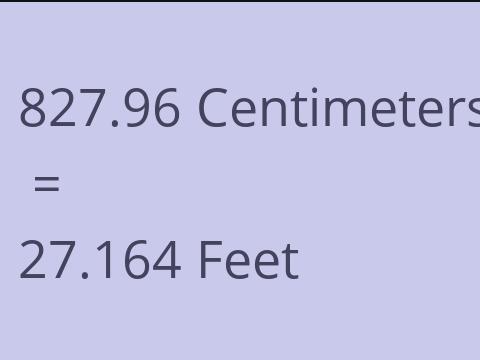 827.96 CM TO FEET