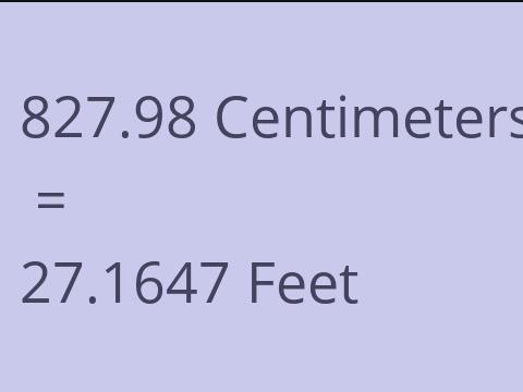 827.98 CM TO FEET